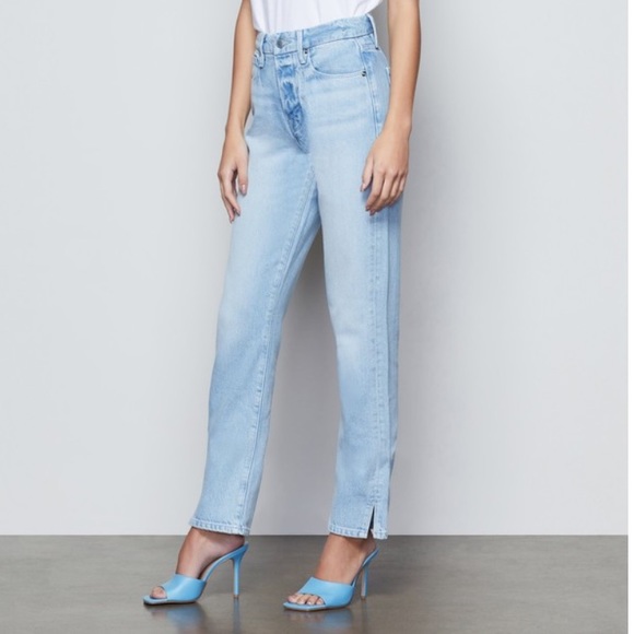 Good American Denim - Good American Good Boy Jeans with Slit size 6 NWT Blue 456